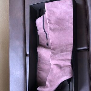 Gucci Mauve Pink Suede Over-the-Knee Stiletto Boots